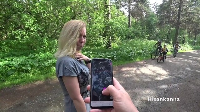 Я играю с женой в городском парке Lovense! Секс, оргазм на публике