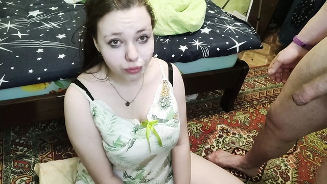 Girl swallows a lot of cum, I cum in her mouth