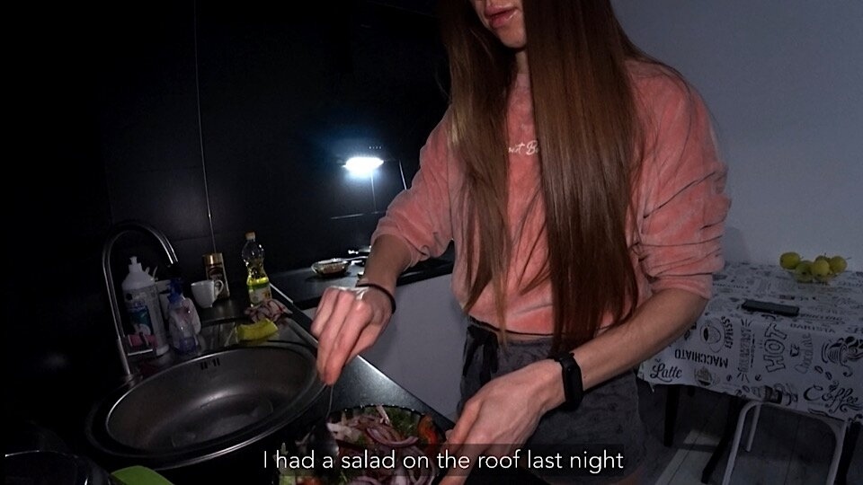 Real Cheating! Wife Cooks For Husband And Fucks Other.Fuck Me