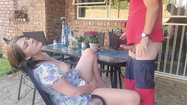 Mutual masturbation with my stepsis outdoors