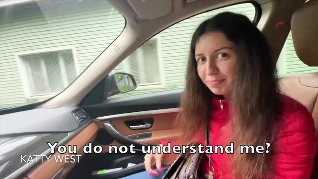 18 Year Old Russian Girl Sucks Cock in a Car for Tips with Dialogue