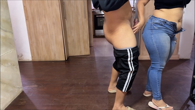 He visits his friend and is greeted by BIG ASS's wife.